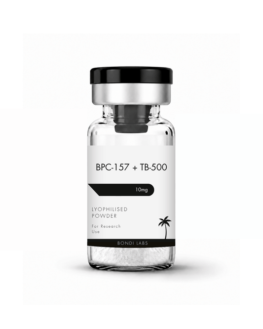 BPC-157 and TB-500 peptide blend research vial by Bondi Labs Australia
