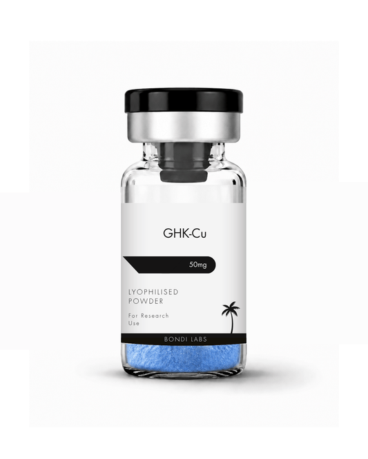 GHK-Cu 50mg copper peptide research vial by Bondi Labs Australia